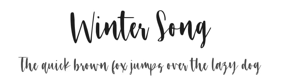 Winter Song by Sronstudio — Script Handwritten Font