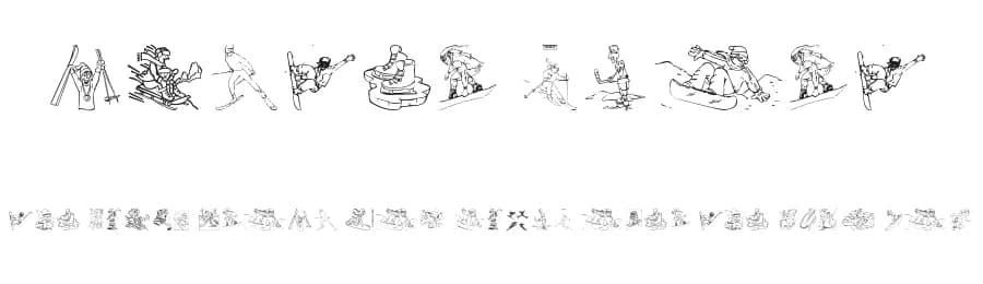 Winter Sport by Ding Bang — Dingbats Font