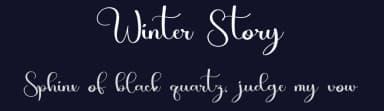 Winter Story by Fana Merah Jambu — Script Handwritten Font — thumbnail 2