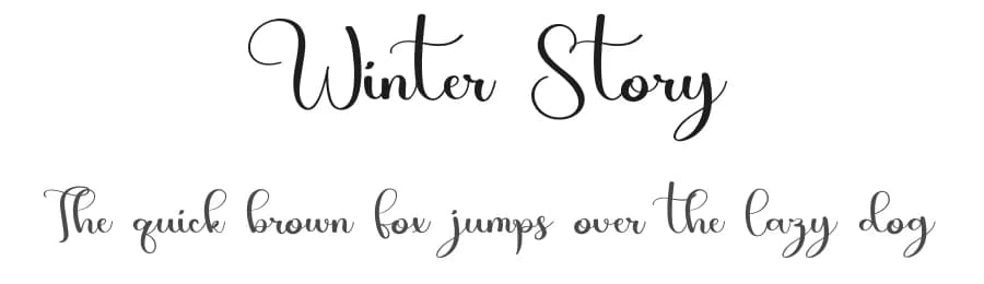 Winter Story by Fana Merah Jambu — Script Handwritten Font