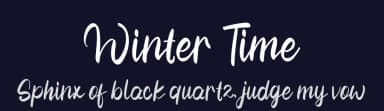 Winter Time by One Design — Script Handwritten Font — thumbnail 2