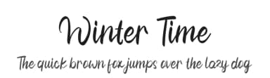 Winter Time by One Design — Script Handwritten Font — thumbnail 1