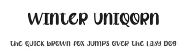 Winter Uniqorn by Andi Moz — Script Handwritten Font — thumbnail 1