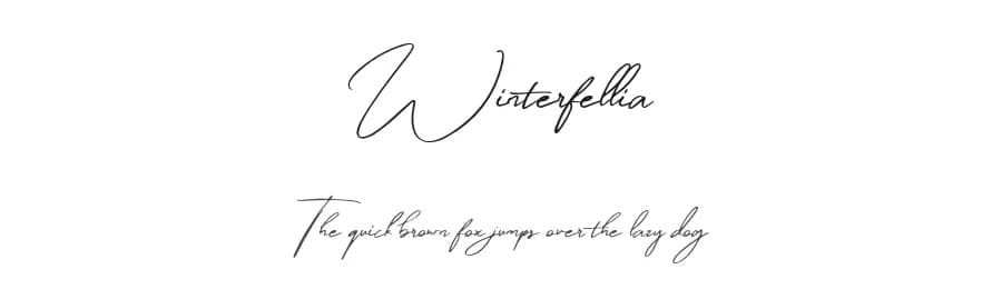 Winterfellia by FHFont — Script Handwritten Font