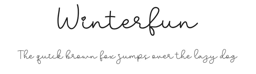 Winterfun by Typefar — Script Handwritten Font