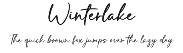 Winterlake by Graphix Line Studio — Script Handwritten Font