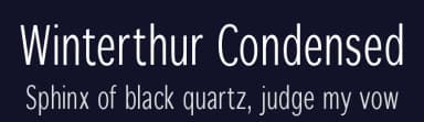 Winterthur Condensed by Manfred Klein — Sans Serif Font — thumbnail 2