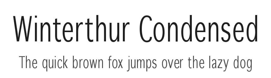 Winterthur Condensed by Manfred Klein — Sans Serif Font