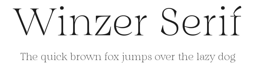 Winzer Serif by Måns Grebäck — Serif Font