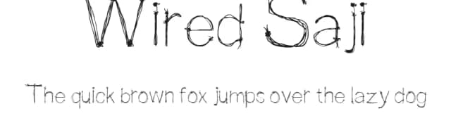 Wired Saji by Saji Johnny Kundukulam — Script Handwritten Font