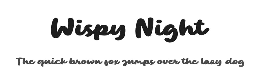 Wispy Night by Eifetstype — Script Handwritten Font