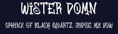 Wister Domn by Dedi Setiyawan — Script Handwritten Font — thumbnail 2
