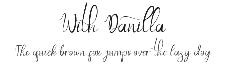 With Danilla by Yoga Letter — Script Handwritten Font