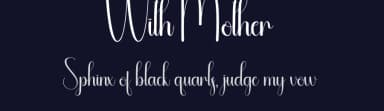 With Mother by Andi Moz — Script Handwritten Font — thumbnail 2
