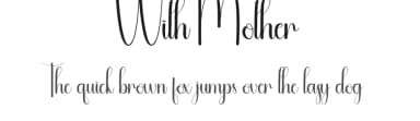 With Mother by Andi Moz — Script Handwritten Font — thumbnail 1