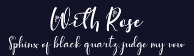 With Rose by Yoga Letter — Script Handwritten Font — thumbnail 2