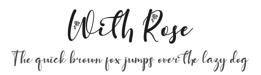 With Rose by Yoga Letter — Script Handwritten Font