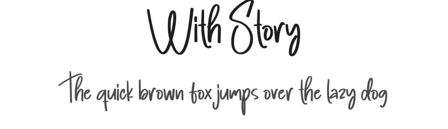 With Story by Scratchones — Script Handwritten Font