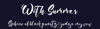 With Summer by Sarif Letter — Script Handwritten Font — thumbnail 2