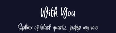 With You by Subectype & Orenari — Script Handwritten Font — thumbnail 2