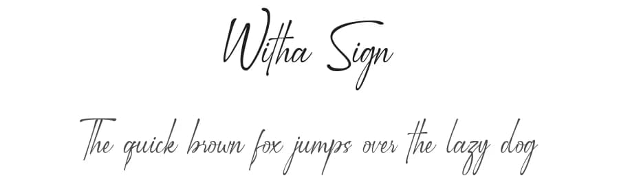 Witha Sign by Mytype Studio — Script Handwritten Font