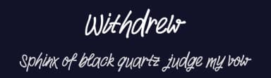 Withdrew by Arip Santoso — Script Handwritten Font — thumbnail 2