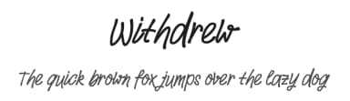 Withdrew by Arip Santoso — Script Handwritten Font — thumbnail 1