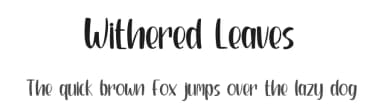 Withered Leaves by Rvandtype — Script Handwritten Font — thumbnail 1