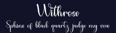 Withrose by Alif Ryan Zulfikar — Script Handwritten Font — thumbnail 2