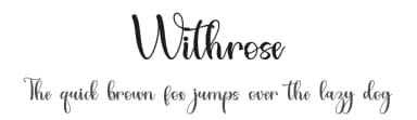 Withrose by Alif Ryan Zulfikar — Script Handwritten Font — thumbnail 1