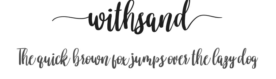 Withsand by NihStudio — Script Handwritten Font