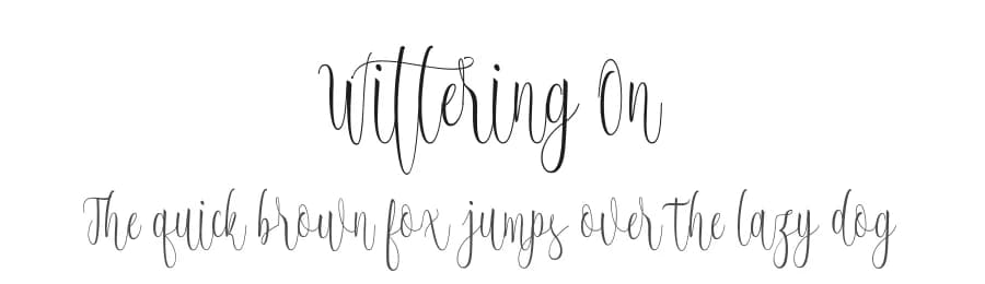 Wittering On by Deniz86 — Script Handwritten Font — preview 1