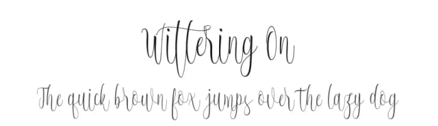 Wittering On by Deniz86 — Script Handwritten Font