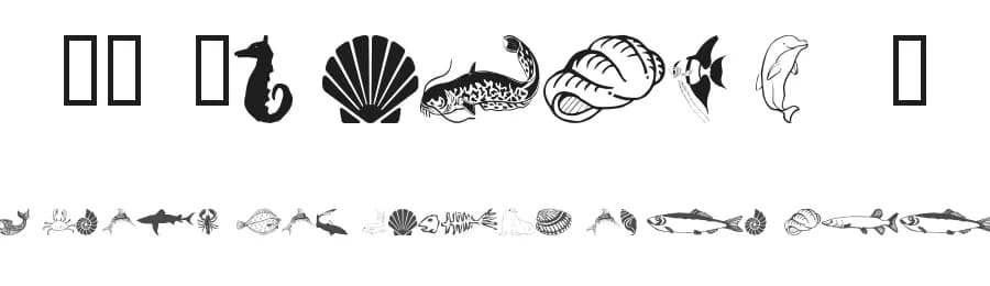 WM Aquatic 1 by WillyMac — Dingbats Font