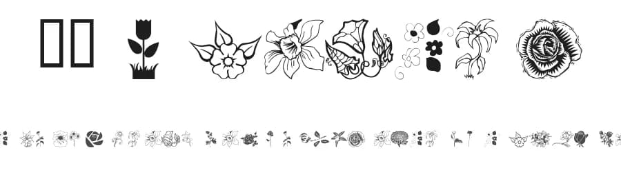 WM Flowers by WillyMac — Dingbats Font