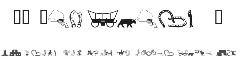 WM Western 1 by WillyMac — Dingbats Font