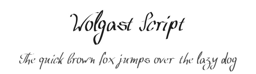 Wolgast Script by Peter Wiegel — Script Handwritten Font