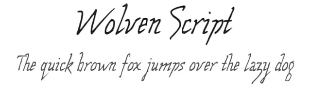 Wolven Script by Daniel Midgley — Script Handwritten Font