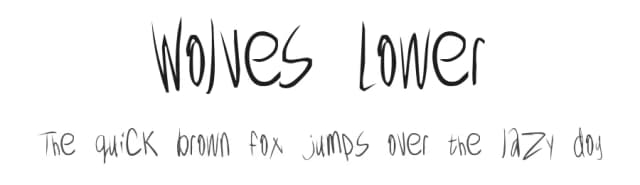 Wolves Lower by Divide by Zero — Script Handwritten Font