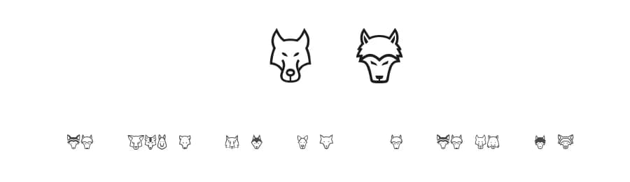 Wolves by Vladimir Nikolic — Dingbats Font
