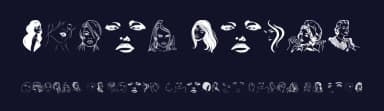 Woman Faces by Woodcutter — Dingbats Font — thumbnail 2