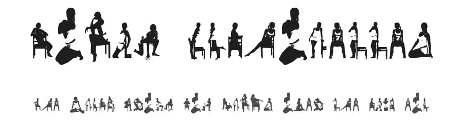 Woman Silhouettes by Intellecta Design — Dingbats Font