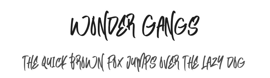 Wonder Gangs by Fontherapy — Script Handwritten Font