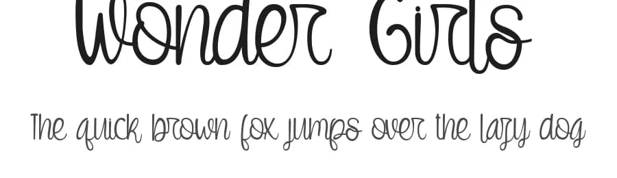 Wonder Girls by Ibram Syah — Script Handwritten Font — preview 1