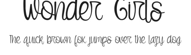 Wonder Girls by Ibram Syah — Script Handwritten Font
