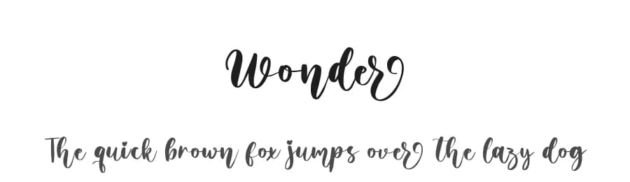 Wonder by Hugefonts — Script Handwritten Font