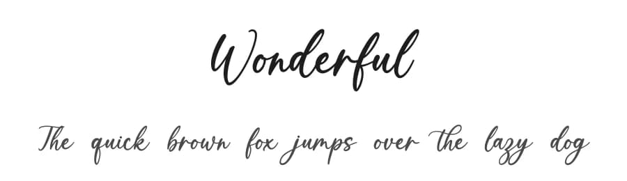 Wonderful by Graphix Line Studio — Script Handwritten Font