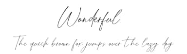 Wonderful by Behind the Ink — Script Handwritten Font — thumbnail 1