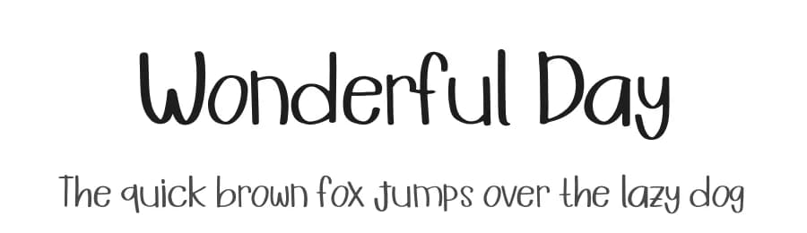 Wonderful Day by Booga Letter — Script Handwritten Font