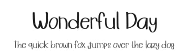 Wonderful Day by Booga Letter — Script Handwritten Font — thumbnail 1